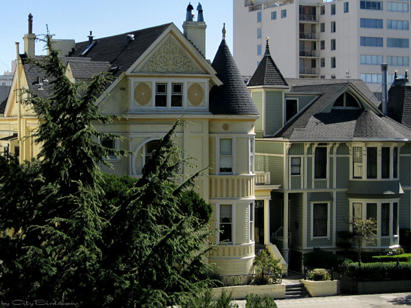 Old San Francisco mansions.